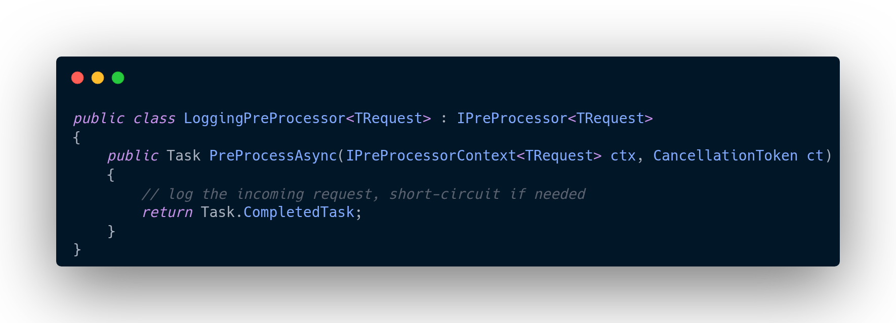 Fastendpoints Pre-Processor For Logging Requests